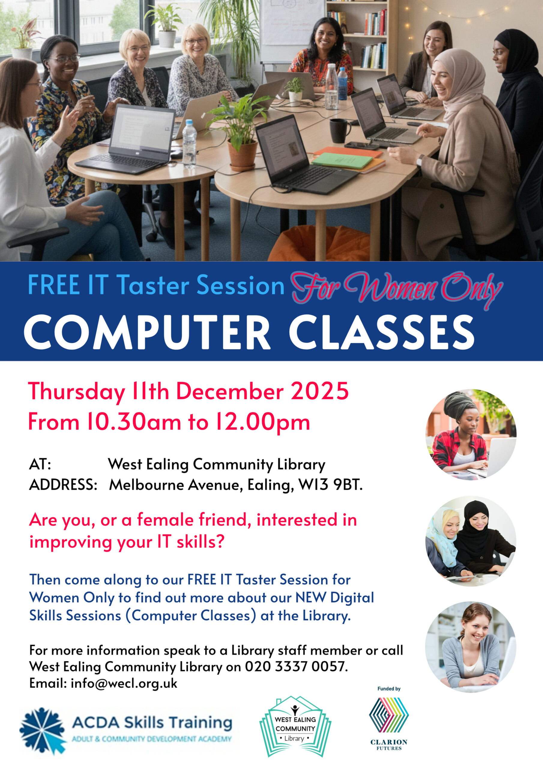 Taster Session Flyer – Digital Skills Training for women